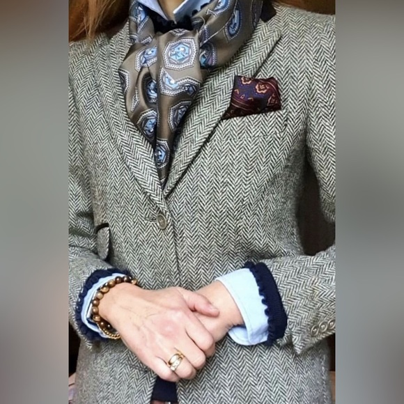 Men’s Herringbone fully lined blazer - Picture 4 of 14